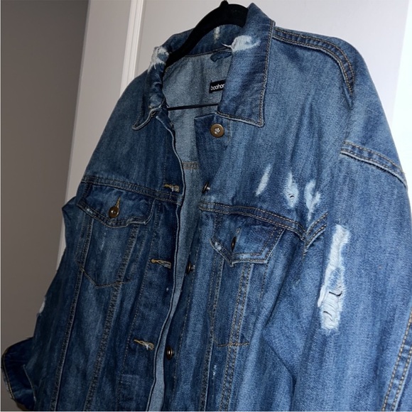 Boohoo denim and pink puffer jacket (sold separately) - Picture 11 of 12